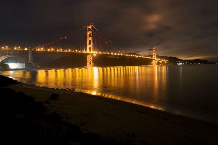 Free Things to Do in San Francisco with Kids - Golden Gate Bridge at Night