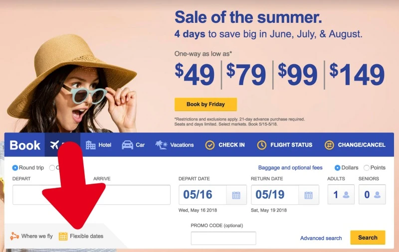 Southwest ticket sales Clearance