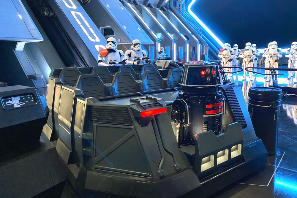 Disneyland Star Wars Rise of the Resistance Trackless Ride Vehicle