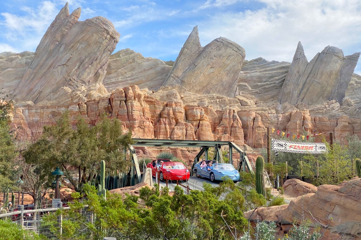 Radiator Springs Racers in Cars Land at Disney California Adventure at the Disneyland Resort