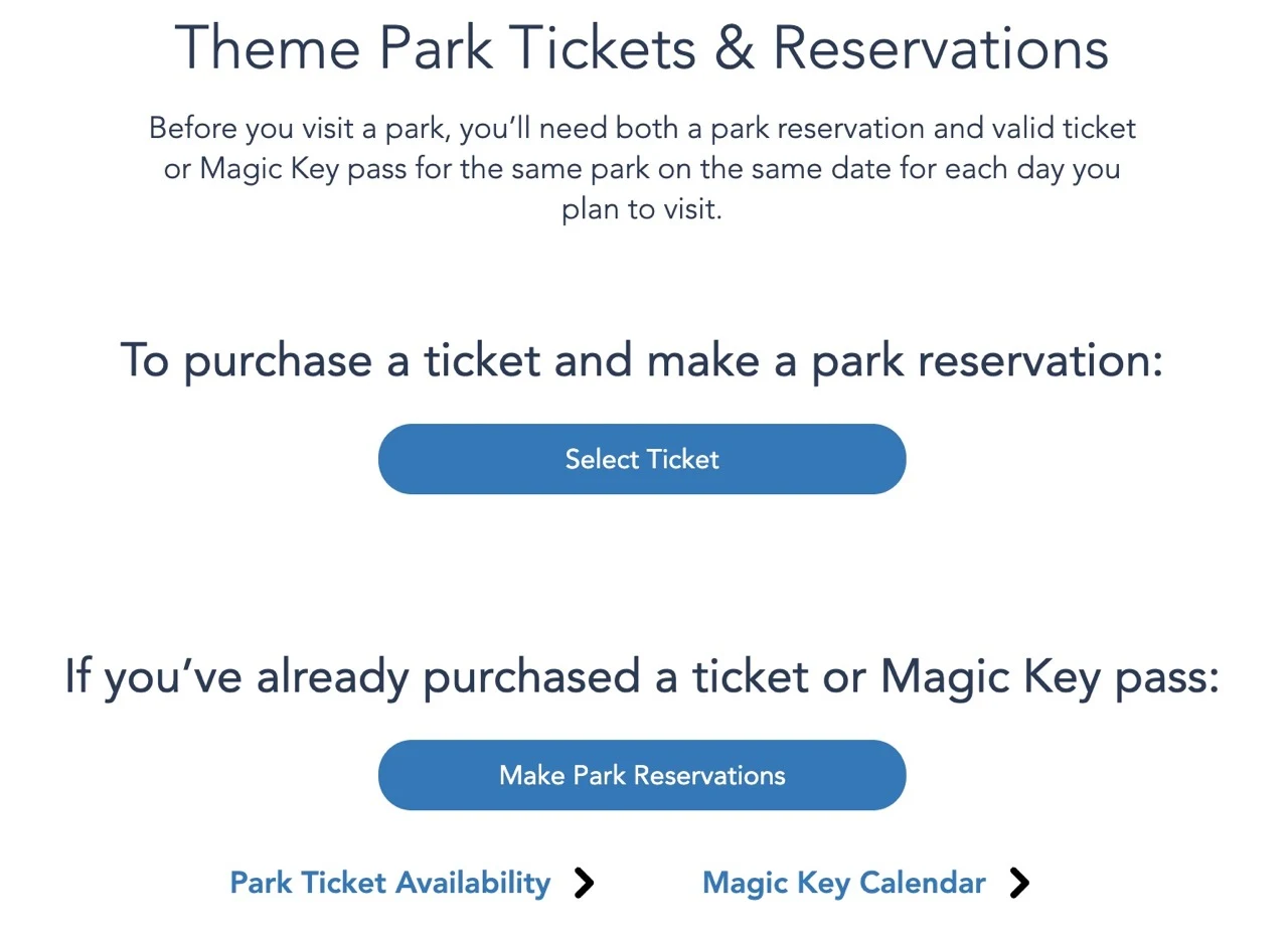 Using the Walt Disney World Theme Park Reservation System