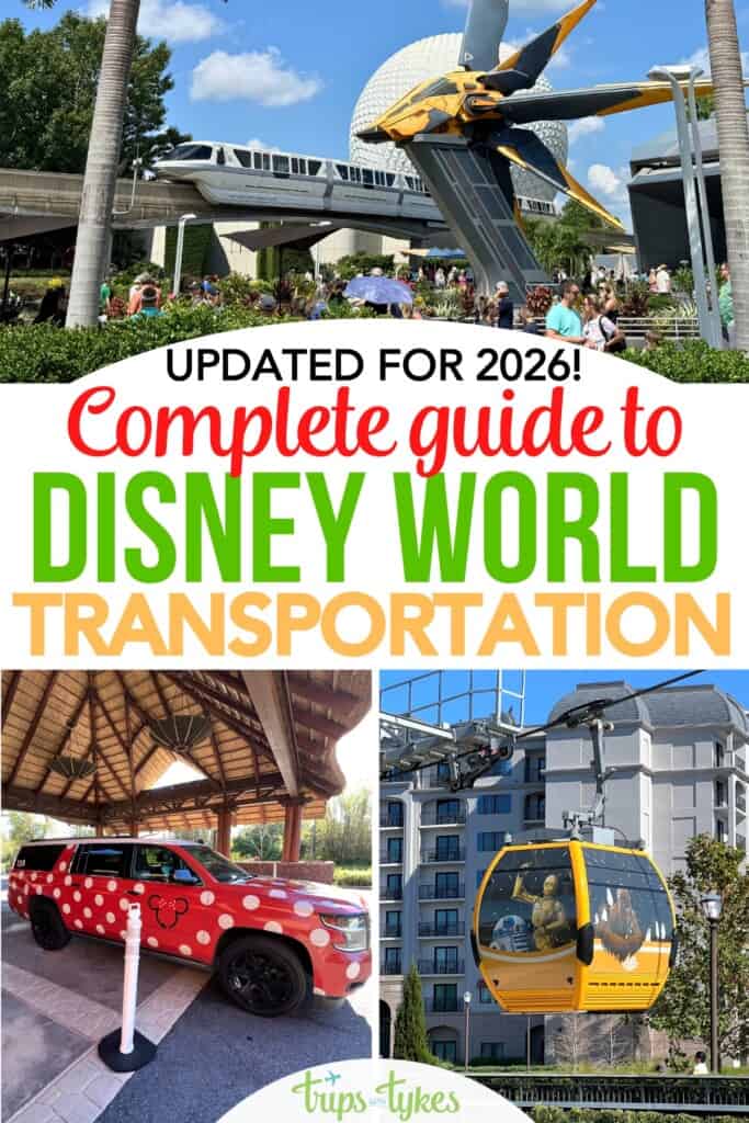 Complete guide to transportation and transit options at Walt Disney World. from free Skyliner, monorail and buses to paid transportation services like Mears Connect and Minnie Vans.