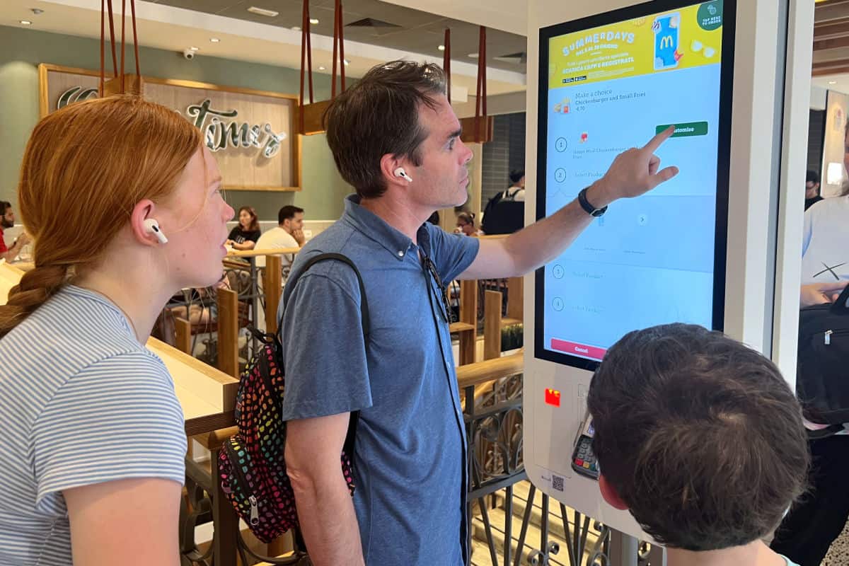 Ordering McDonalds in Rome