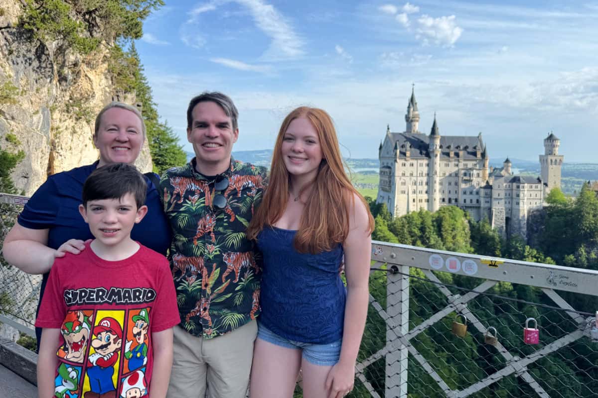 Our family at Neuschwanstein Castle in Germany