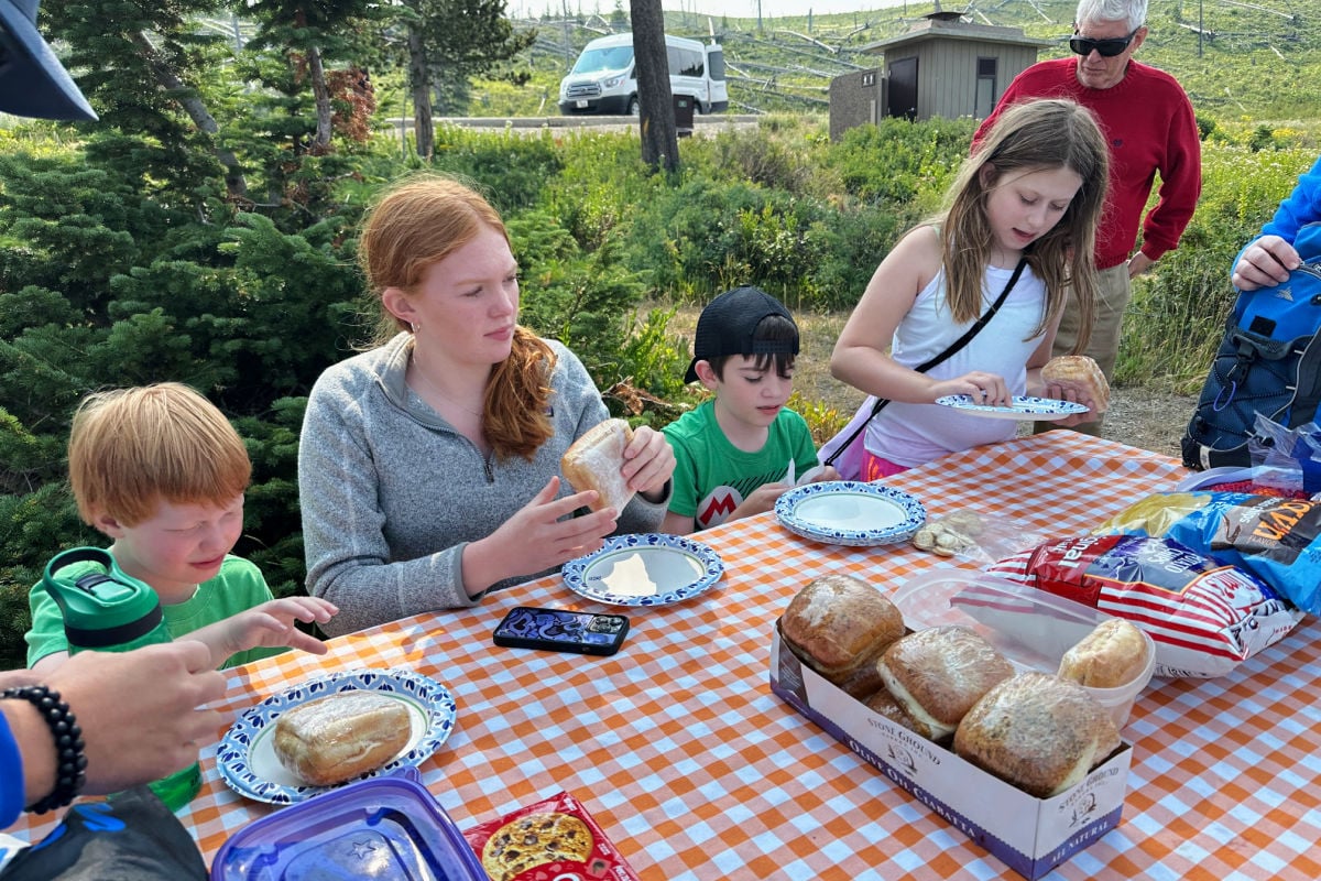 Picnic by Yellowstone Lake