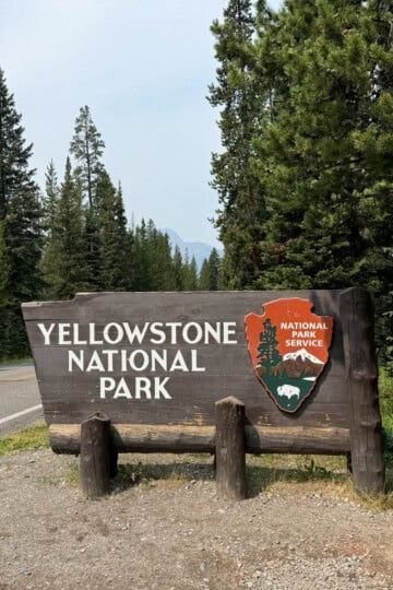 Yellowstone National Park Entrance Sign