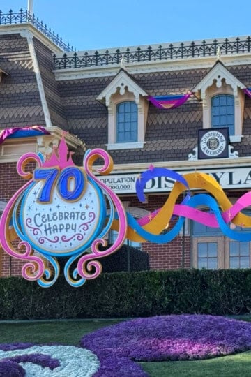 Disneyland Entrance 70th Anniversary Decor