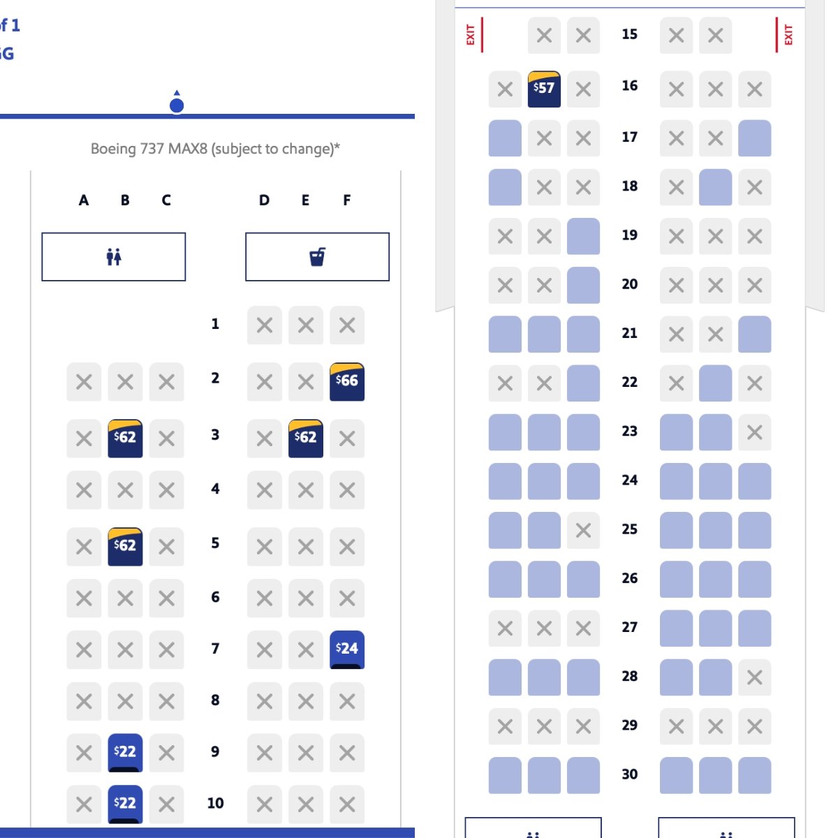 Southwest Seat Assignments with Choice Fare