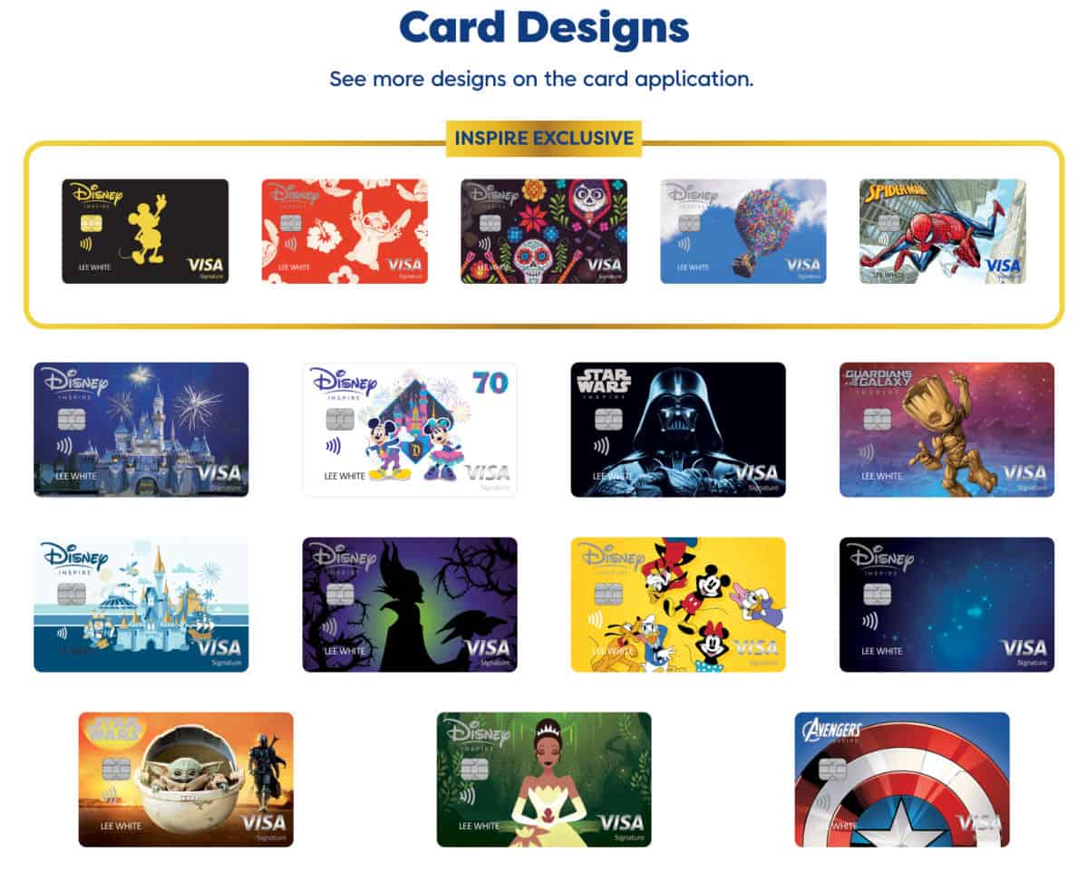Disney Credit Card 2026 Card Designs