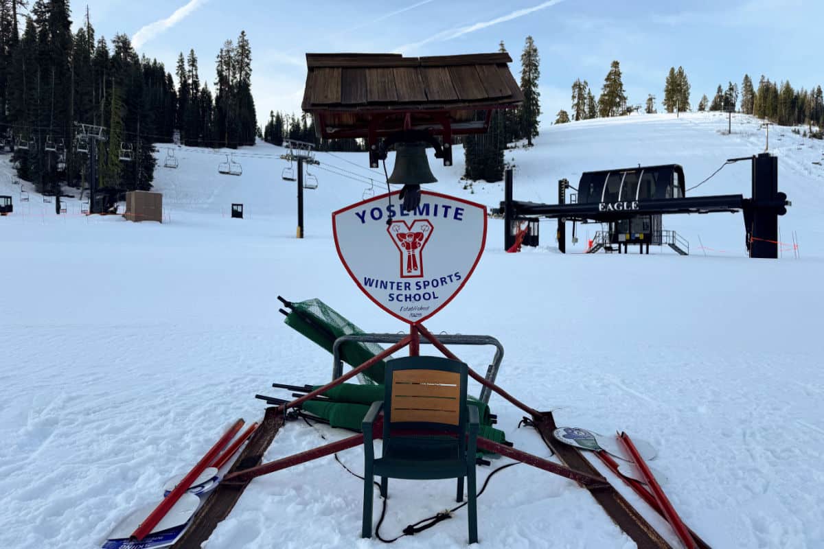 Yosemite Badger Pass Historic Ski School Sign