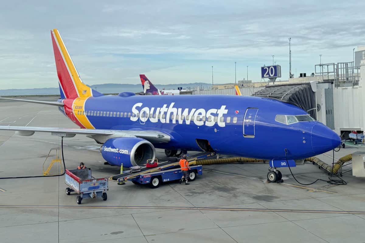 Southwest Airlines 737 Plane at OAK Airport