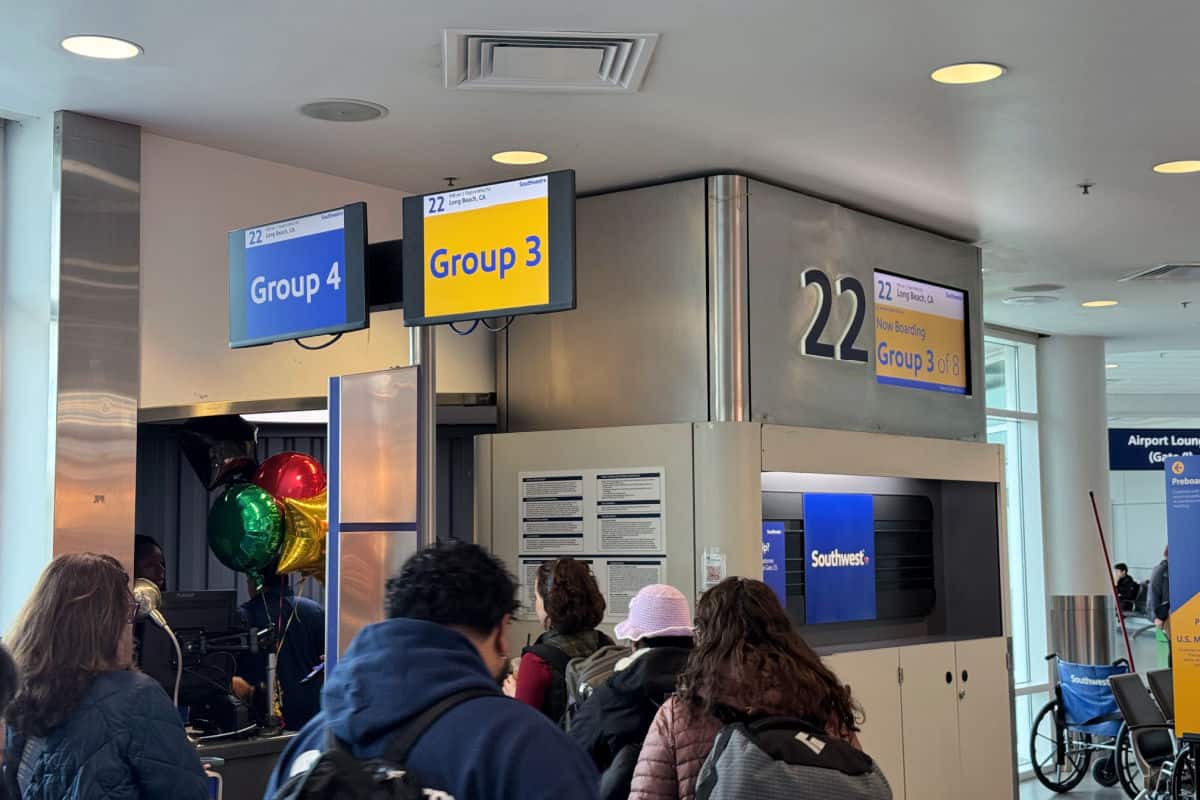 Southwest Airlines OAK Gate with New Numbered Group Boarding