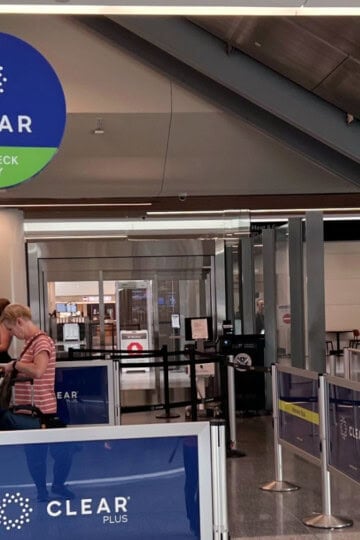 Teen using CLEAR TSA PreCheck Lane at SFO Airport