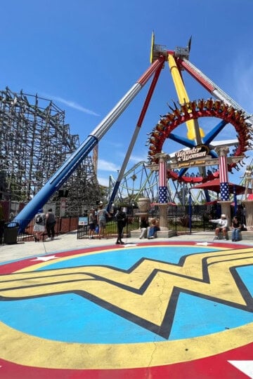 WonderWoman Ride at Six Flags Discovery Kingdom California Square
