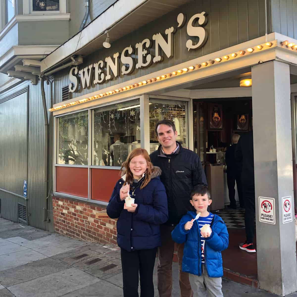 Family Ice Cream Break at Swensens San Francisco