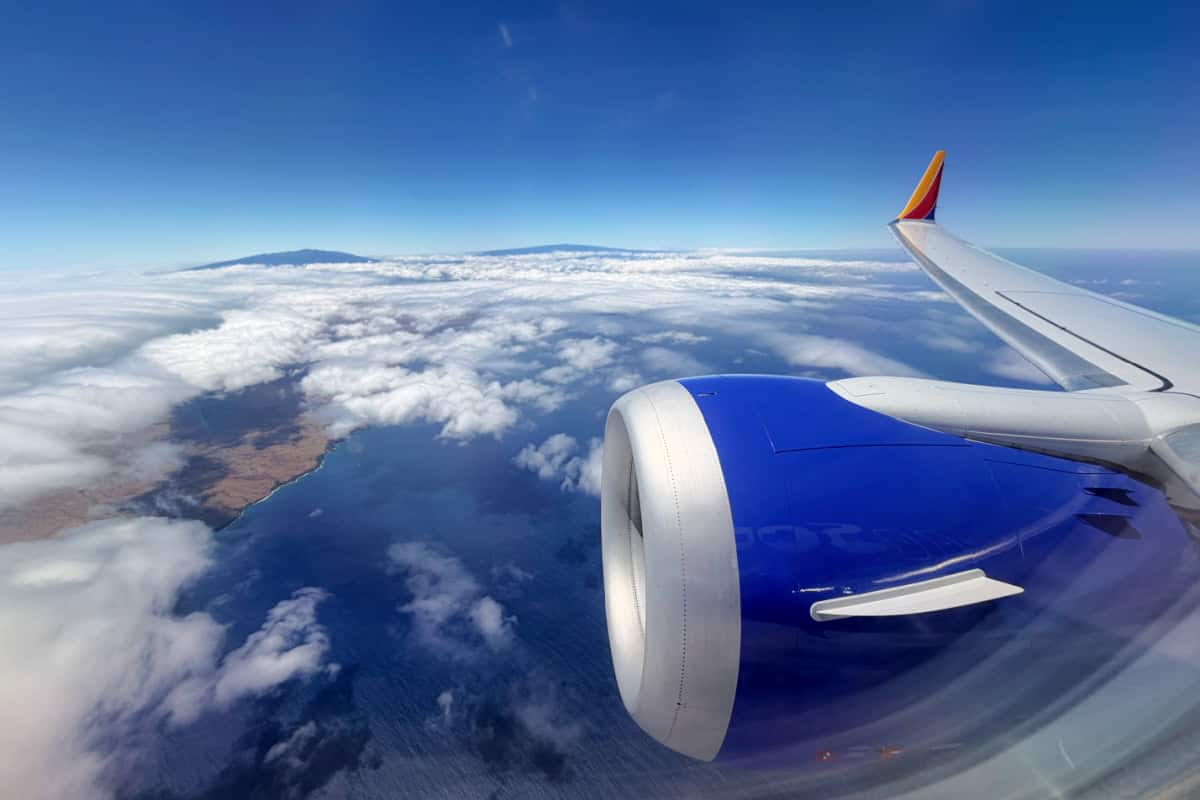 Southwest Wingtip Over Hawaii Big Island