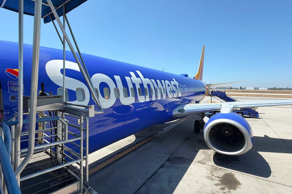 Southwest Airlines Plane Exterior Boarding Stairs